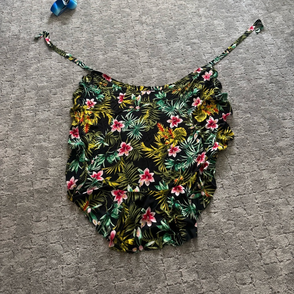 Floral Tropical Skirt Coverup Beach